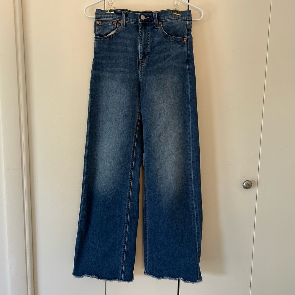 GAP high waist wide leg jeans pockets 4/27 - Picture 1 of 9